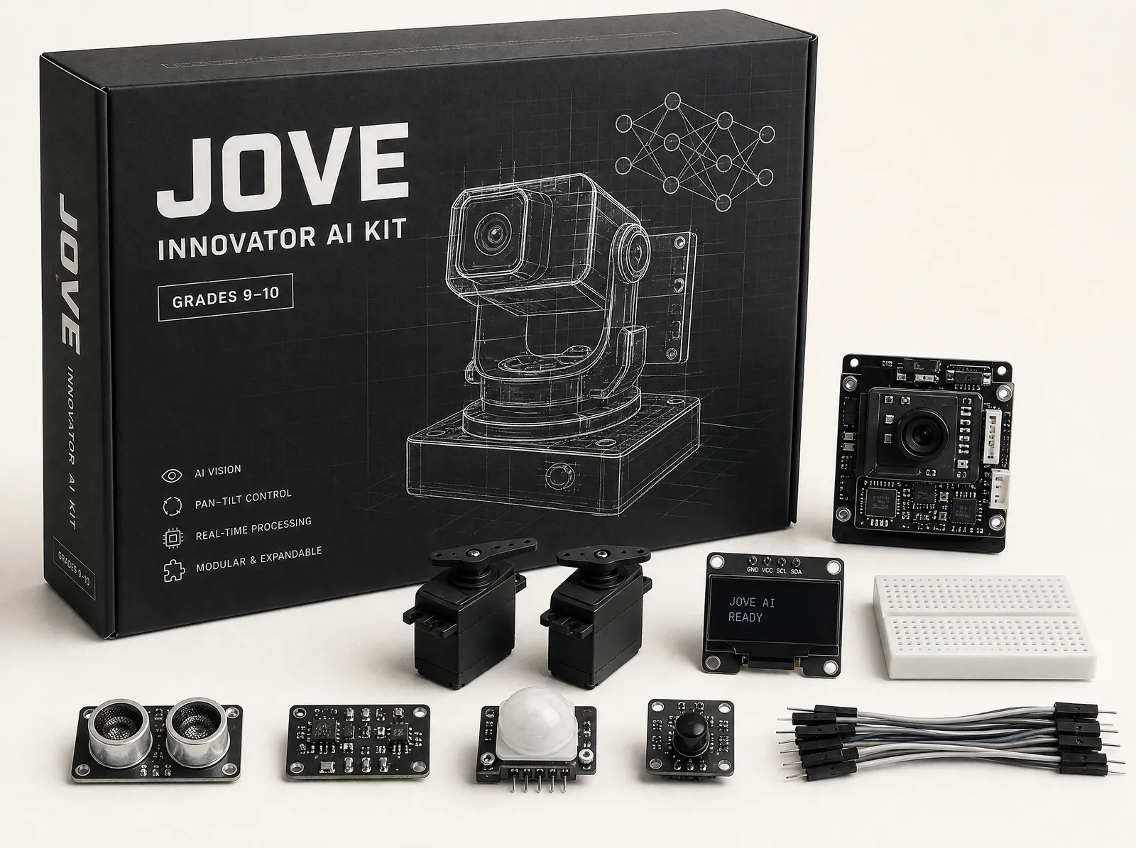 JOVE Innovator AI Kit box — AI Vision Pan-Tilt Robot